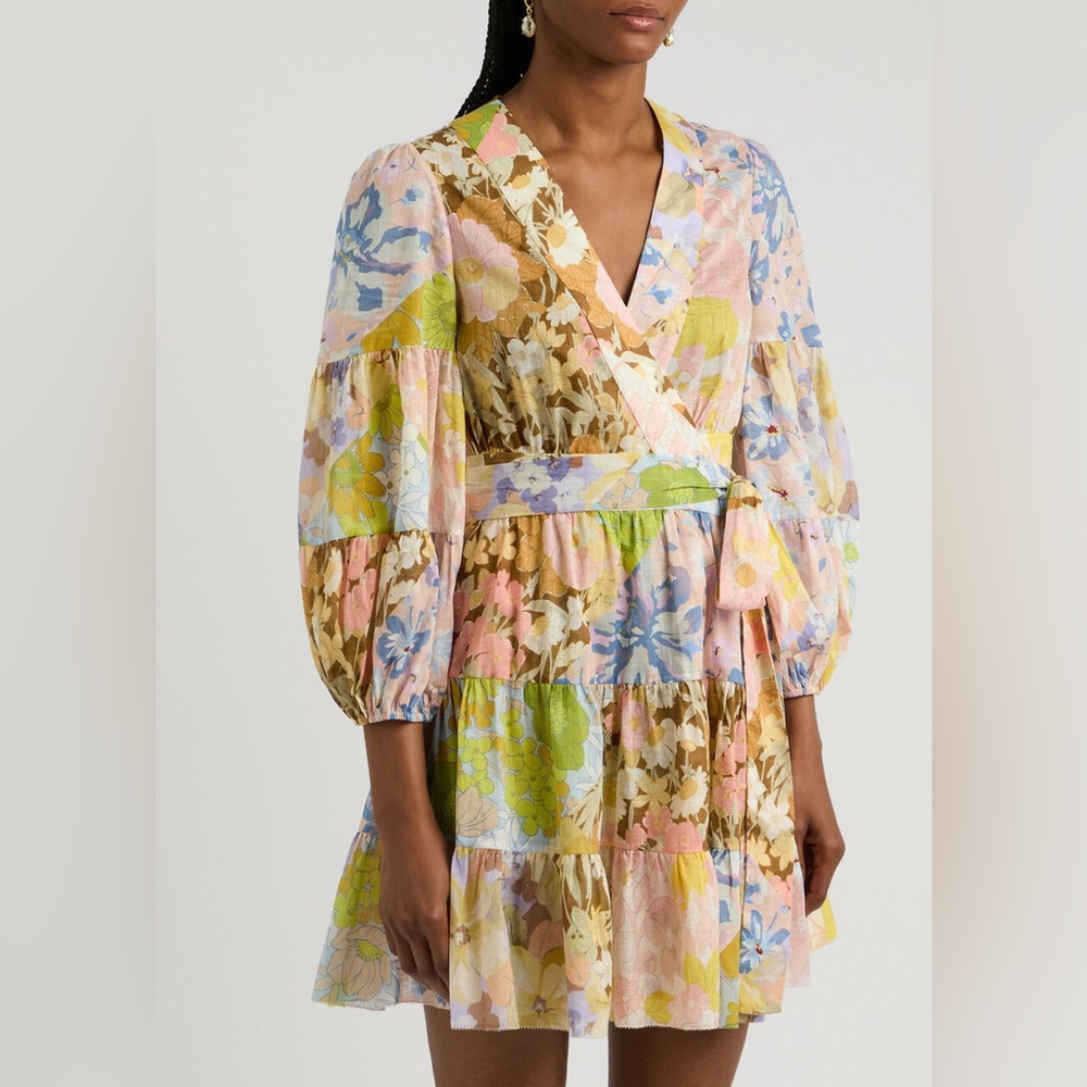 Pop Floral Wrap Dress